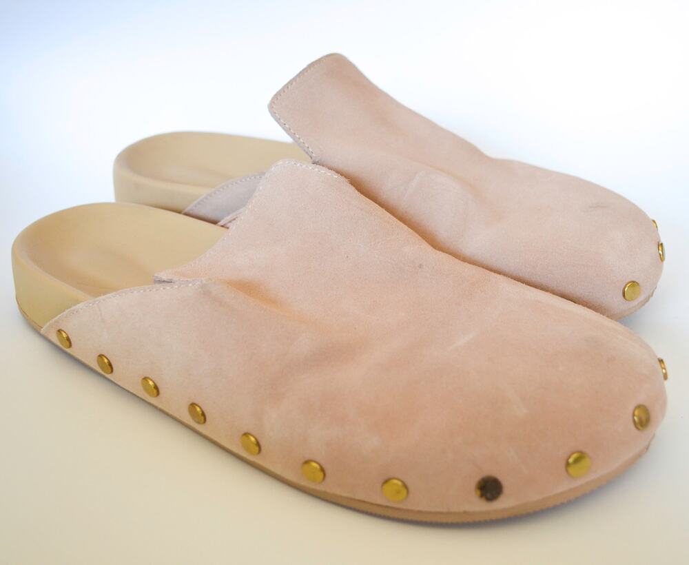 J. Crew Pacific Suede Studded Clog Size 8.5